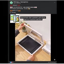 Ramme til A4 tegninger Sort eller Hvid 33 x 24,3 x 3 cm.