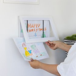 Ramme til A4 tegninger Sort eller Hvid 33 x 24,3 x 3 cm.