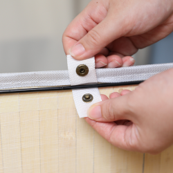 Vasketjskurv m/3 rum, Gr bambus 144 L. 60 X 40 X 60 cm.