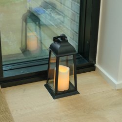 My Cozy House - Lanterne m/LED lys 14  14  31,5 cm.