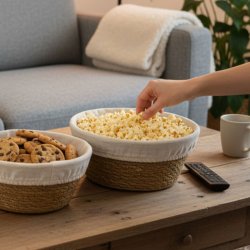 My Cozy House - Opbevarings- &amp; Br�dkurv m/stof S�t m/3 Stk. S�gr�s