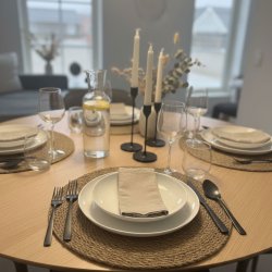 My Cozy House - D�kkeserviet Rund S�gr�s S�t m/4 stk. �: 35 cm. 