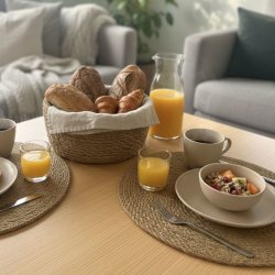 My Cozy House - D�kkeserviet Rund S�gr�s S�t m/4 stk. �: 35 cm. 