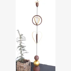 SNOREN - Outline hjerte rust str. L 25x25cm. 