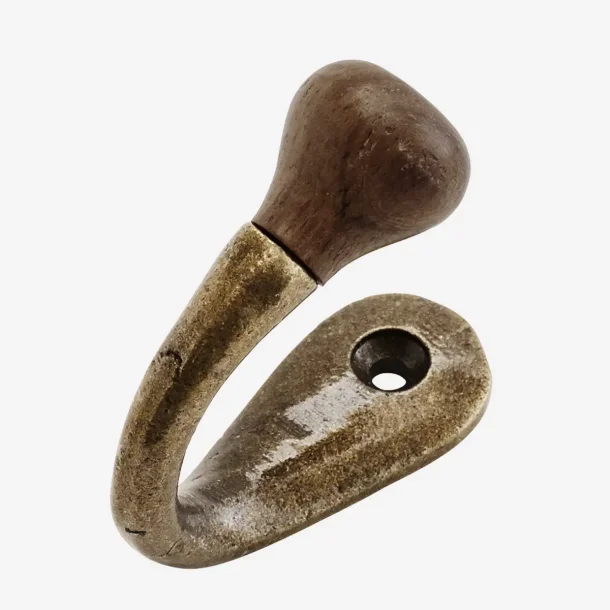 Madam Stoltz - Knage Messing look m/trknop Mangotr/Metal H: 5 cm. 