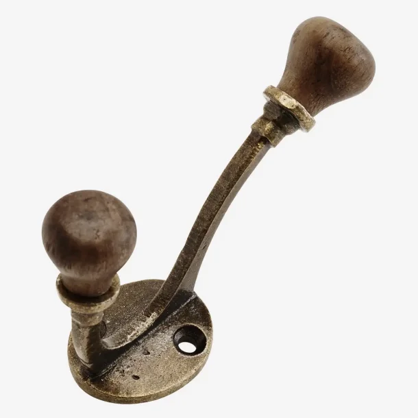 Madam Stoltz - Knage Messing look m/trknop Mangotr/Metal H: 9 cm. 