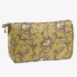 Madam Stoltz - Toilettaske Quilt Gul/pink/gr�n/r�hvid/koral 30x9x20 cm.