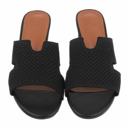 OLGA - Slip-In Sandal m/h�l Sort
