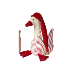 Speedtsberg - Julegs m. trklde og hue 16cm, Rd mix striber - flere varianter 