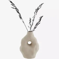 Madam Stoltz - Stentjs Vase Greige H22xB16,5xL12cm.